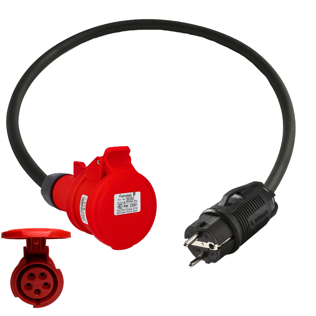 Famatel-adapteri CEE16A → Schuko