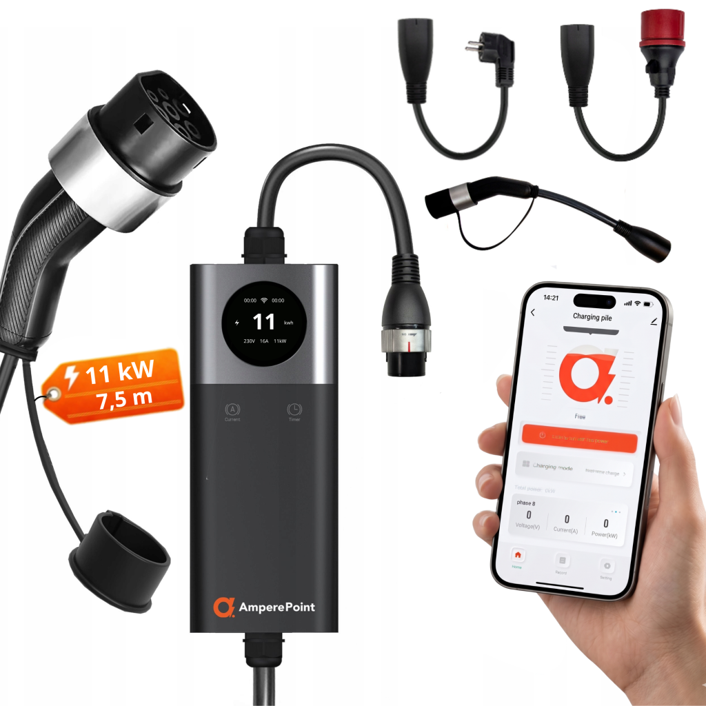 Q11 PRO -matkalaturi + 3 älyadapteria